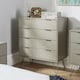 image 1 of Chest of 4 Drawers Clothing Cabinet Storage Organiser Bedroom Furniture | Grey