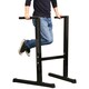 image 2 of Yaheetech Heavy Duty Home Gym Dip Station Stand Black