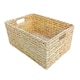 image 3 of Small Rectangular Water Hyacinth Storage Basket | Brown | Brown | S