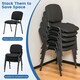 image 7 of COSTWAY Set of 5 Meeting Room Office Chairs Stackable Black