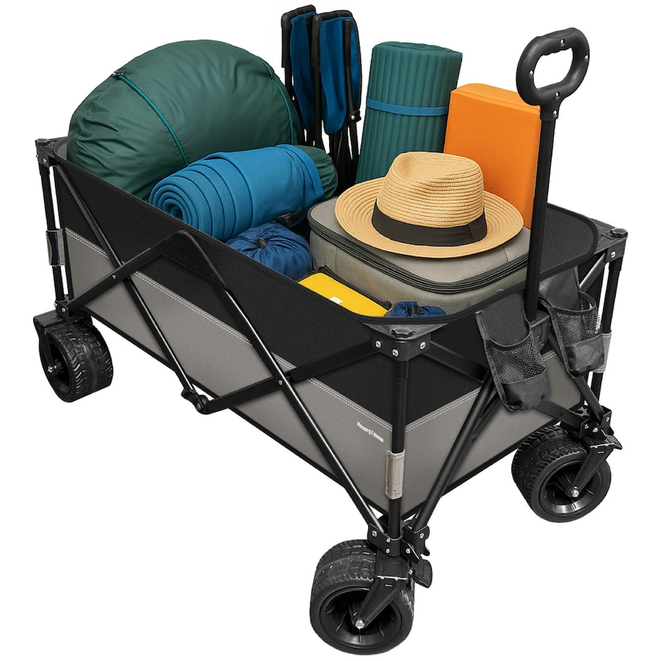 image 1 of 120L Foldable Utility Trolley Garden Home Camping Festivals No Assembly 120kg Load