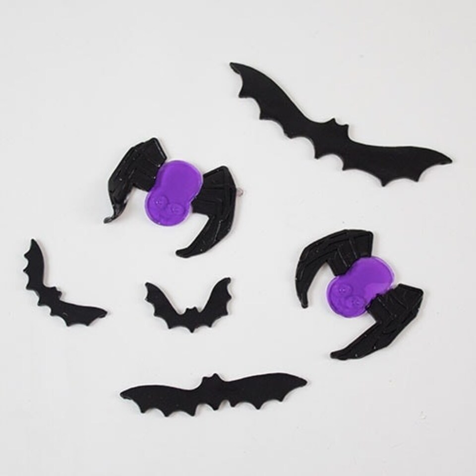 Bats And Spiders Halloween Gel Stickers Window Decorations