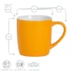 image 3 of Argon Tableware 6x Coloured Coffee Mugs - Yellow - 350ml - Tea Mug Latte Mug Cappuccino Mug Drinking Mug Yellow