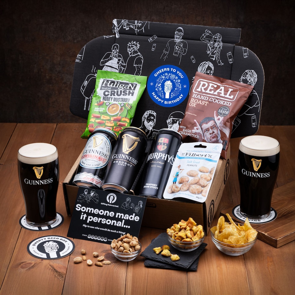 image 1 of Guinness Irish Stout and Snack Birthday Beer Gift Hamper