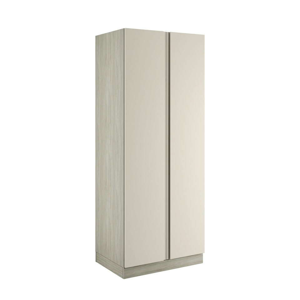 image 1 of J-Pull Handleless Cashmere Double Wardrobe with Shelves Brown | Beige