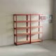 image 2 of Home Vida 5 Tier Large Heavy Duty Adjustable Steel Garage Shelving, Red - Holds 875kg - (Set of 2) | Red | Red | Large