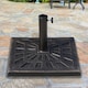 image 2 of 15KG Outsunny Garden Patterned Umbrella Stand Holder Parasol Base Stand 15kg | Bronze | Bronze