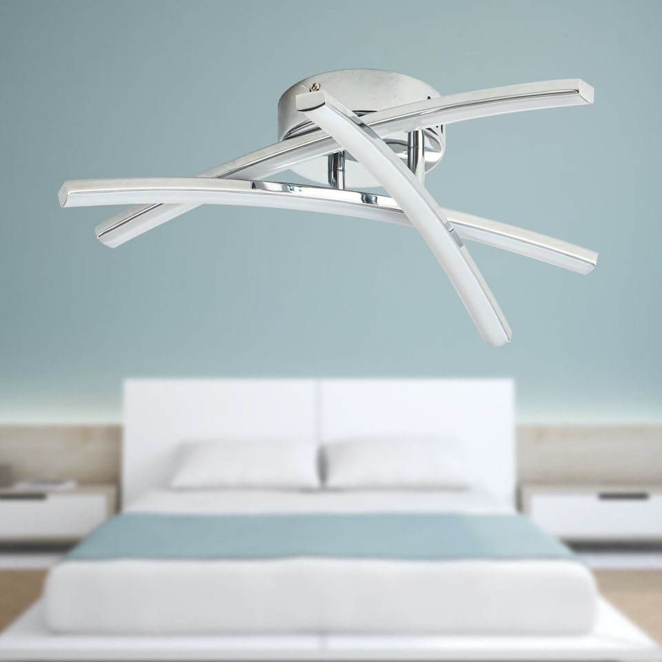 image 1 of Yardley - Polished Chrome LED Flush Ceiling Light | Chrome | 1