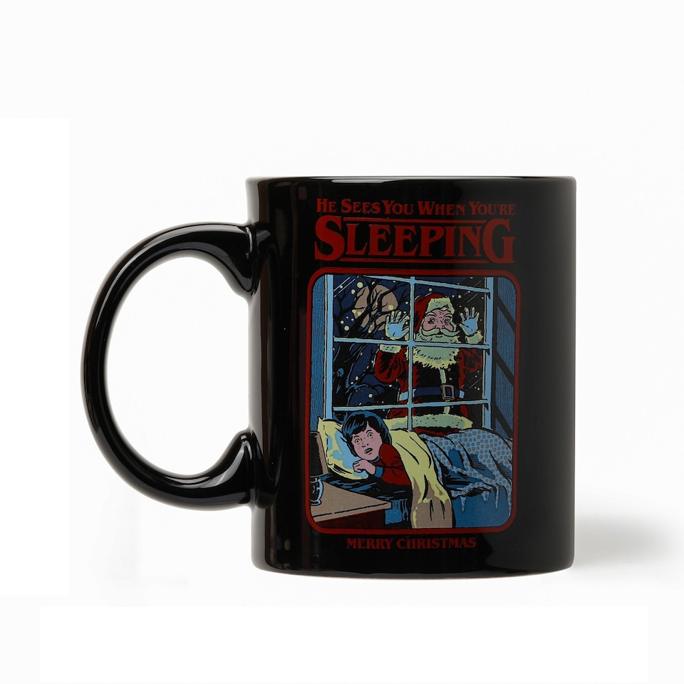 image 1 of He Sees You When Your Sleeping Mug Candle - Cinnamon & Clove