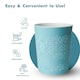 image 7 of Blue Canyon Blue Flora 9L Waste Bin Stylish Plastic Rubbish Container for Office Kitchen Bathroom and Home Use