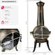 image 6 of Fire Pit - cast iron chiminea, removable grid shelf, air supply regulator