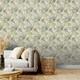 image 3 of Rasch Paradise Palm Leaf Heavyweight Vinyl Textured Wallpaper - Green/Cream - 10m x 53cm Green