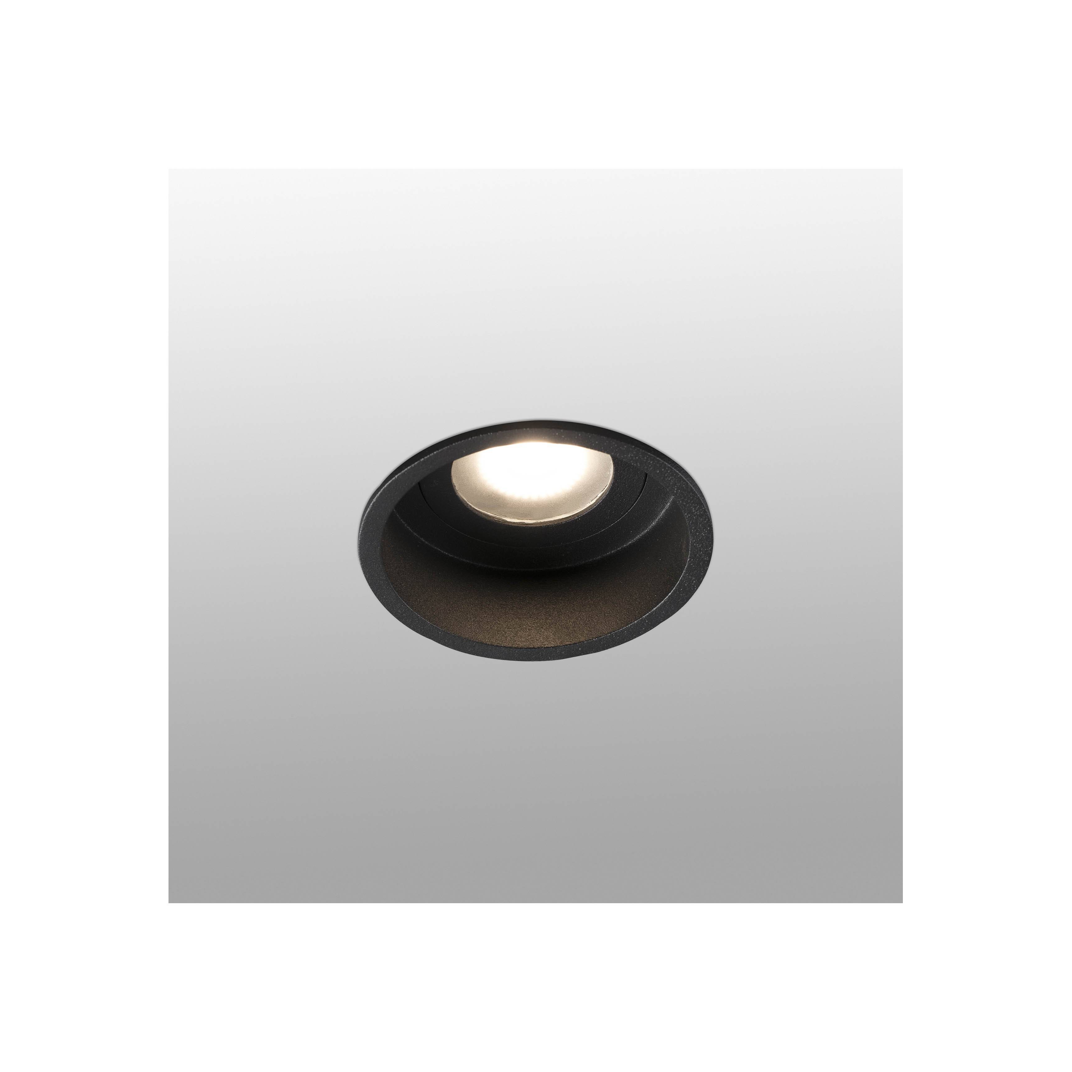 Netlighting Hyde Black round Recessed Downlight IP44 GU10