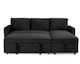 image 7 of The Tranquilo 3 Seater Sofa Bed in Black or Navy | Black | One Size