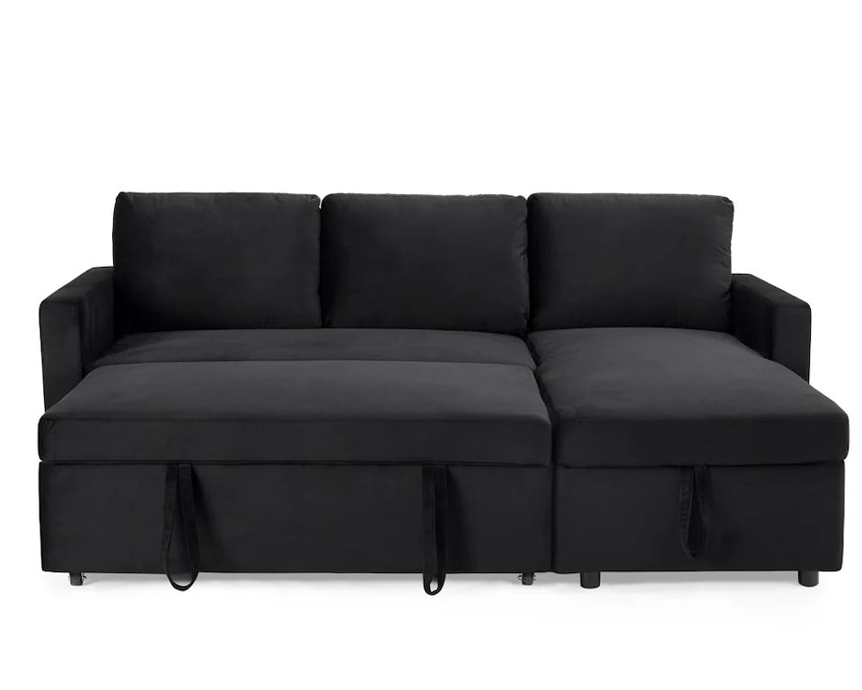 image 1 of The Tranquilo 3 Seater Sofa Bed in Black or Navy | Black | One Size