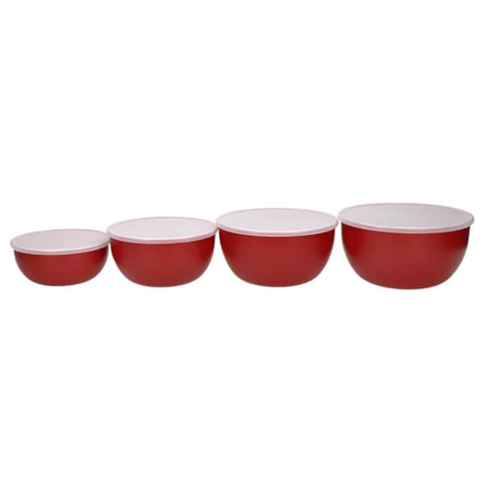 image 1 of KitchenAid Set of 4 Prep Bowls & Lids Empire Red