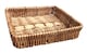 image 1 of Medium Shallow Wicker Tray | Brown | Brown | Medium
