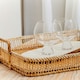 image 4 of Rustic Rattan/Bamboo Natural Rectangular Tray | Cream