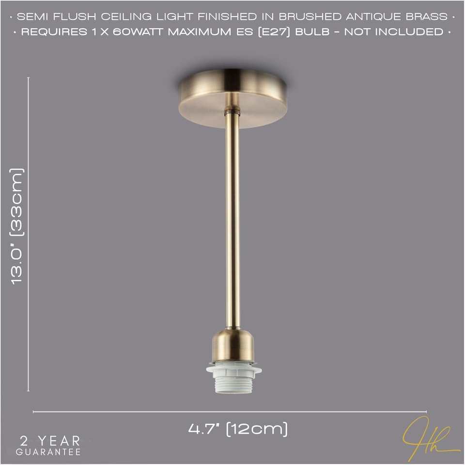 image 1 of Classic Antique Brass Ceiling Light Fixture to Showcase Lamp Shades