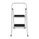 image 6 of Foldable 2 Step Ladder Stepladder Non Slip Tread Safety Steel | White