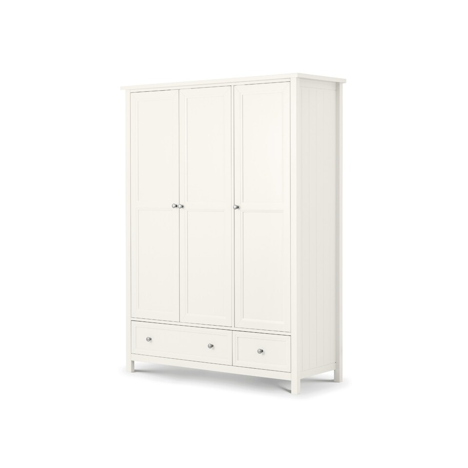 image 1 of Maine 3 Door 2 Drawer Wardrobe - Surf White