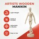 image 3 of Janrax Set of 3 - 8" Artists Figure - 20cm Male Manikin Wooden Art Mannequin
