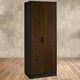 image 1 of Walnut Oak and Matt Black 2 Door Soft Close Wardrobe