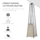 image 6 of Outsunny 10.5KW Propane Patio Heater Freestanding Pyramid Gas Outdoor Tower Heater Warmer with Wheels, Rain Cover, Regulator and Hose - Silver