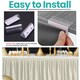 image 5 of Pleated Rectangle Polyester Table Skirt, Decoration Tableware - 14 Feet