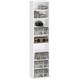 image 6 of HOMCOM CD Storage Unit DVD Storage Tower with Compartments Black | 33W x 24D x 140H cm