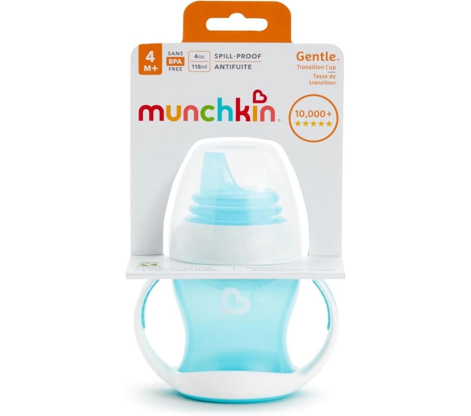 image 1 of Munchkin Baby Drinking Drink Trainer Gentle Transition Cup 125ml Blue 4m+