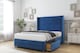 image 4 of Sloomy Sterling Navy Plush Divan Bed Base 2 Drawers Foot-End With 54 Inch Wingback Headboard & 12 Inch Matching Footboard | Blue | Navy | Double | 1