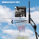 image 8 of SPORTNOW Basketball Hoop Outdoor, Height Adjustable Basketball Hoop and Stand with Rebound System, Weighted Base, Portable on Wheels, 2.45-3.05m, for Teens, Juniors, Adults, Black
