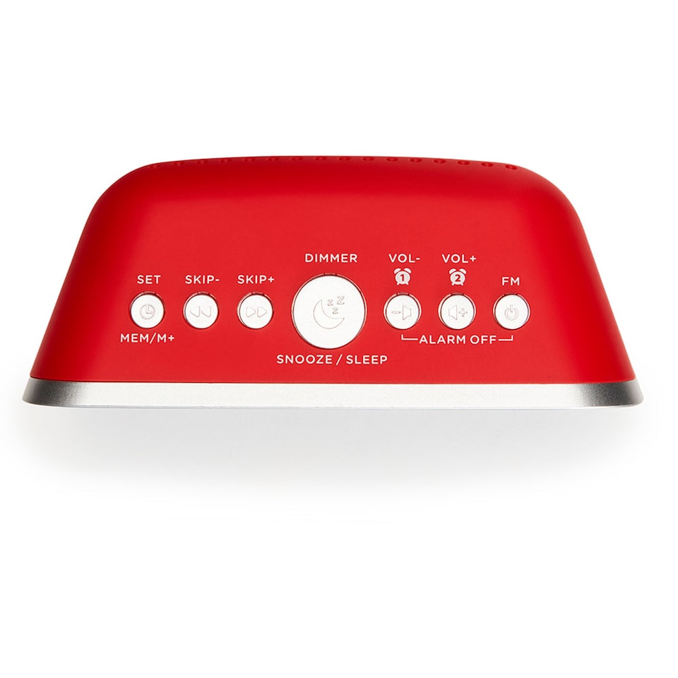 image 1 of Aiwa CRU-19 Radio Alarm Clock  in Red