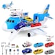 image 7 of Transport Cargo DIY Plane Car Toy Play Set – With 4 Mini Cars, Helicopter & Ramp – Educational Vehicle Storage Toy for Kids