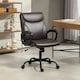 image 10 of HOMCOM Faux Leather Desk Chair with Tilt Function for Home Office | Black | One Size