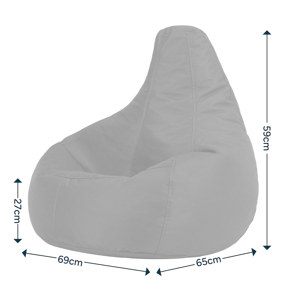 image 1 of icon Kids Recliner Beanbag Indoor and Outdoor Pink & Blue Set of 2