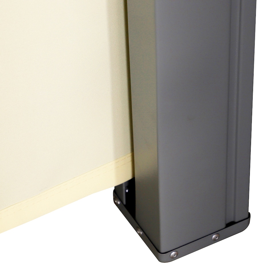 image 1 of Outsunny Retractable Sun Side Awning Screen Fence Patio Garden Wall Balcony Screening Panel Outdoor Blind Privacy Divider (3x1.8M, Cream White) | Cream