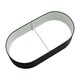 image 4 of Living and Home Oval Galvanized Steel Raised Garden Bed- Black