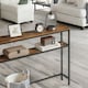 image 5 of Industrial Slim Hallway Console Table With 2 Shelves Rustic Brown Brown