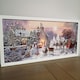 image 5 of 60 x 30cm Battery Operated Fibre Optic Touch Activated LED Christmas Wall Art with Santa Cottage Scene