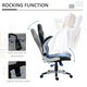 image 4 of HOMCOM Gaming Chair PU Leather Office Chair Swivel Chair w/ Tilt Function, Blue