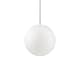 image 1 of Sole 1 Light Small Outdoor Globe Ceiling Pendant Light White IP44, E27
