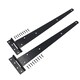 image 2 of 18" (450mm) Heavy Duty T Tee Hinges for Doors + Gates with Fixing Screws 4pc Black