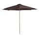 image 1 of Outsunny 3(m) Wooden Garden Parasol Sun Shade Outdoor Umbrella Coffee