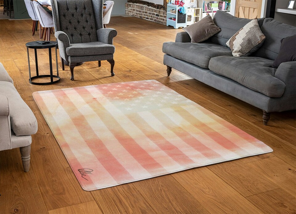 image 1 of American Flag Subtle (Rug) | Red | S