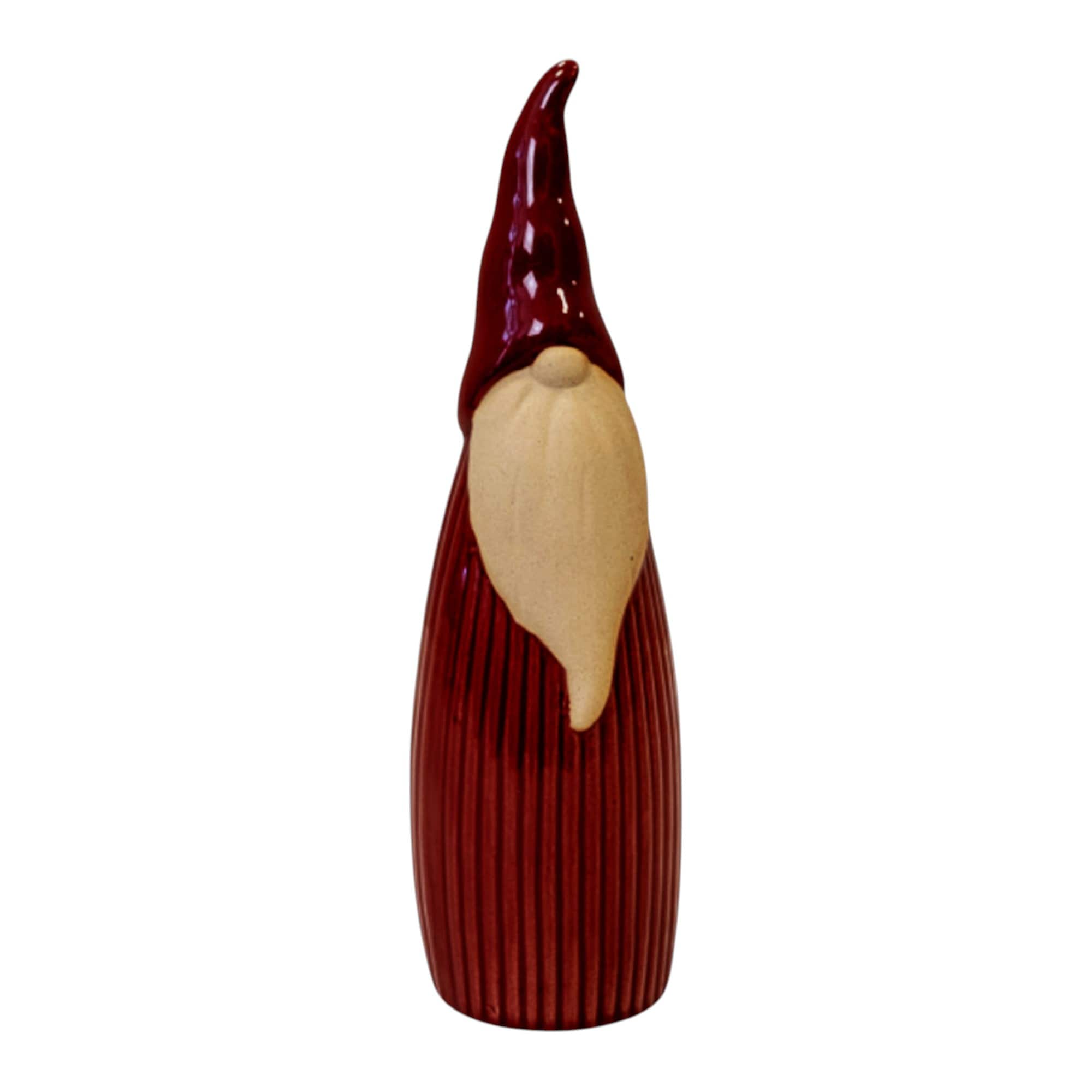 Four Candle Large Red Ceramic Slim Christmas Gonk 20cm