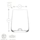 image 3 of LAV Terra Whiskey Glasses - 475ml - Clear - Pack of 6 Clear