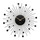 image 1 of Acctim Brielle Large Wall Clock Starburst / Sunburst Quartz Painted Metal Frame Matt Black 50cm Black