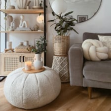 rucomfy Indoor Snug Pouffe - Comfortable Bean Bag Footstool